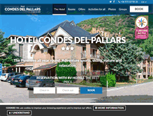 Tablet Screenshot of hotelcondesdelpallars.com